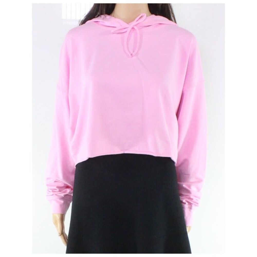 BAM BY BETSY & ADAM Womens Pink Stretch Long Sleeve Hoodie Top M